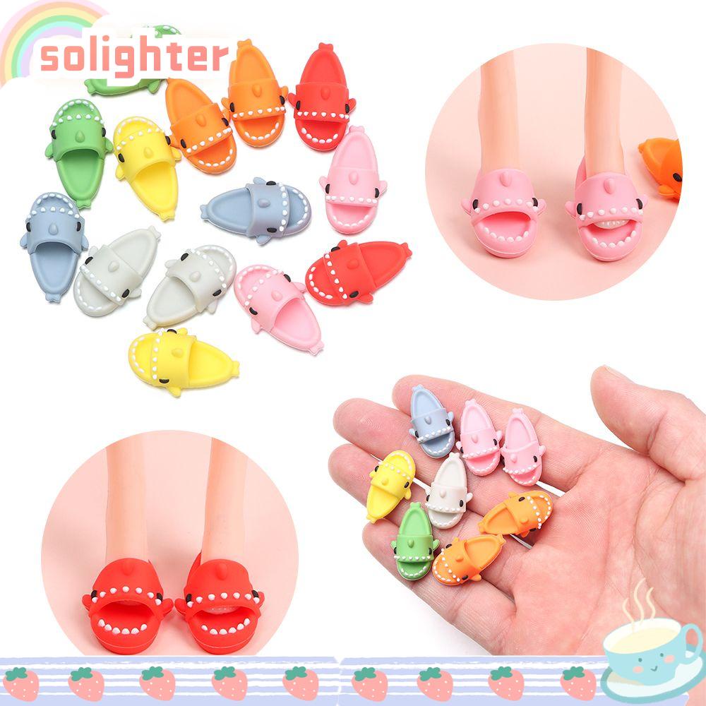 Solighter Ob11 12BJD รองเท้าแตะ อุปกรณ์เสริม สําหรับตุ๊กตาฉลาม