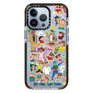 Casetify เคสโทรศัพท์มือถือ ลายการ์ตูนชินจัง สองสี สําหรับ Apple iPhone 13 12 Promax XS 13 Promax 78 Plus 14 Promax 7 8 15 Pro 15 Promax