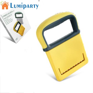 Lumiparty เครื่องหั่นมันฝรั่ง คลื่น สเตนเลส พร้อมฝาครอบป้องกันที่ปลอดภัยกว่า เครื่องมือหั่นใบมีดเหล็กคม สําหรับผัก