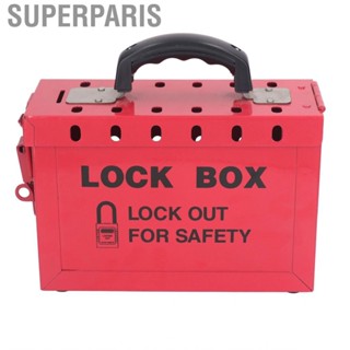 Superparis Lockout Tagout Group Lock Box Visible Hole Design 13 Guage Rust Proof Safety Padlock Damp for Industrial Site