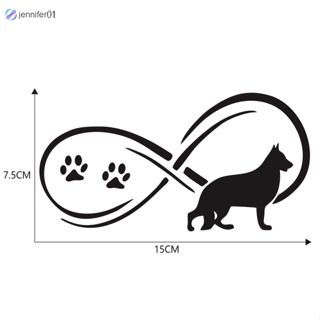 Jen สติกเกอร์ ลายสุนัขดัชชุนน่ารัก แฟชั่น สําหรับติดตกแต่งหน้าต่างรถยนต์ D-1030
