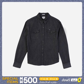 WRANGLER เสื้อเชิ้ตแขนยาวผู้หญิง คอลเลคชั่น BLACK COLLECTION รุ่น WR S123WSHLN39 BLACK แรงเลอร์ เสื้อเชิ้ตแขนยาว เสื้อเชิ้ตแขนยาวผู้หญิง