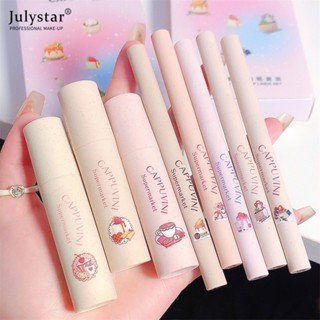 JULYSTAR 2 ชิ้น/เซ็ตของลิปไลเนอร์ปากกา Bare Lip Mud ผสมชุดแต่งหน้าลิปกลอสยาวนานกันน้ำ Contour เซ็กซี่สีแดง Lip Glaze เครื่องสำอาง