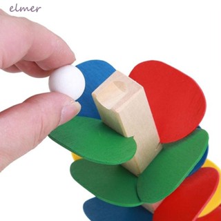 Elmer Montessori ของเล่นเพื่อการศึกษา กองหอคอย เด็กซ้อนกัน ของเล่น เกมแม่และเด็ก ของขวัญ ของเล่นเพื่อการศึกษา ชุดของเล่นติดตามการหมุน