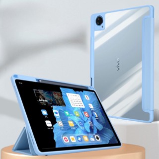 เคสแท็บเล็ตอะคริลิคแข็ง กันงอ พร้อมช่องใส่ปากกา สําหรับ vivo Pad 2 2023 12.1 นิ้ว vivo Pad Air Realme Pad 2 11.5 นิ้ว