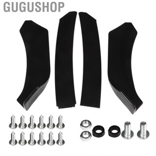 Gugushop Front Bumper Chin Splitter Stylish High Toughness Scratch Resistant Lip Spoiler ABS Bendable for Car