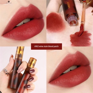 Vibely ฤดูใบไม้ร่วงและฤดูหนาวนักเรียน Velvet Matte Amber Lip Glaze ไม่จางหาย Non-stick Cup ยาวนาน 6 สีลิปสติก TECH3