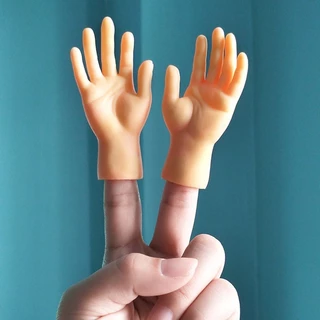 จําลองมือน้อยตลกมินิมือเท้านิ้วแขนซิลิโคนหุ่นมือนวนิยายเล่นตลกของเล่นนิ้วหยอกล้ออุปกรณ์แมว