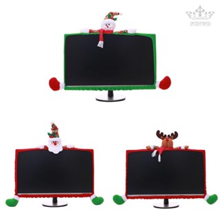 เคสกันชนหน้าจอ LCD ลายคริสต์มาส ไม่ใช่ผ้าทอ สําหรับตกแต่งคอมพิวเตอร์ PC TV Monitor