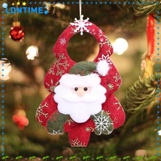 Lontime จี้ตุ๊กตาซานตาคลอส สโนว์แมน น้ําหนักเบา DIY สําหรับตกแต่งต้นคริสต์มาส 3 ชิ้น