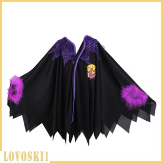 [Lovoski1] เสื้อคลุมแม่มด พร้อมหมวก สําหรับแต่งกายฮาโลวีน แฟนซี เด็กผู้หญิง