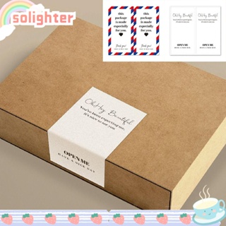 Solighter สติกเกอร์ฉลาก Thank You ขนาดเล็ก สําหรับติดบรรจุภัณฑ์ 50 ชิ้น