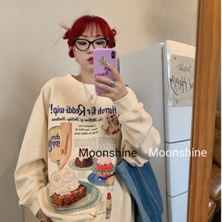 Moon เสื้อกันหนาว เสื้อแขนยาว เสื้อฮู้ด comfortable ง่ายๆ cozy ทันสมัย A28J1D636Z230909