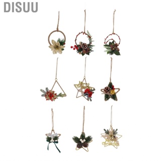 Disuu Christmas Hanging Decorative Wreath Handmade Unique Pine Cone Wall Decoration for Birthday Holiday Room Decorations