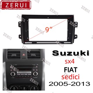 Zr ชุดกรอบแผงสเตอริโอ 9 นิ้ว 2din สําหรับรถยนต์ suzuki sx4 2005-2013 fiat sedici