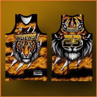 เสื้อกีฬาบาสเก็ตบอล ลายทีม Jordan Jersey Concept Tigers พลัสไซซ์ สําหรับผู้ชาย และผู้หญิง