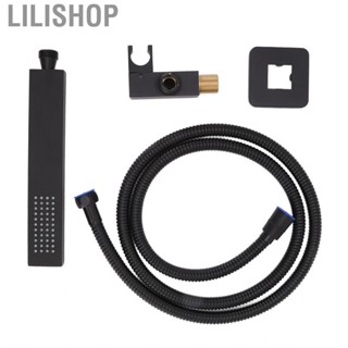 Lilishop Handheld Shower Head With Slide Bar High Pressure Black