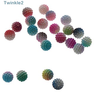 Twinkle ลูกปัดบับเบิลกัม ทรงกลม 12 มม. 120 ชิ้น ปากกาสเปเซอร์หลวม 120 ชิ้น DIY