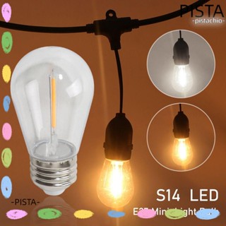 Pista S14 หลอดไฟ LED หลอดไฟคริสตัล E27 แสงสีขาว/อุ่น 2200K 2W 1W ตกแต่งบ้าน