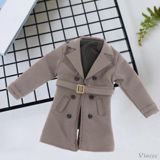 [Viocee] ฟิกเกอร์ Trench Coat Long Overcoat พร้อมเข็มขัด สไตล์คลาสสิก สเกล 1:12 6 นิ้ว อุปกรณ์เสริม สําหรับตุ๊กตาผู้ชาย