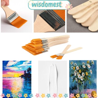 Wisdomest แปรงขัดฝุ่น ขนแปรงไนล่อน ด้ามจับไม้ สําหรับตกแต่งผนังบ้าน DIY