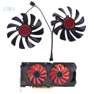 Lidu1 พัดลมระบายความร้อน 95 มม. FDC10U12S9-C CF1010U12S แบบเปลี่ยน สําหรับ XFX Radeon RX580 RX590 2 ชิ้น