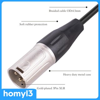 [Homyl3] สายเคเบิลอะแดปเตอร์ 6.35 มม. ตัวเมีย เป็น XLR ตัวผู้ 3 Pin สําหรับกีตาร์ เปียโน