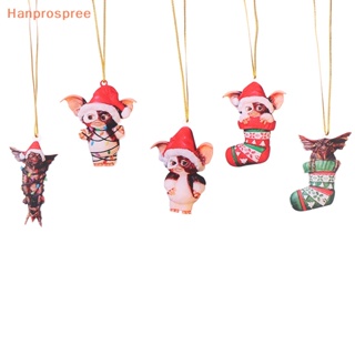 Hanprospree&gt; เครื่องประดับอะคริลิค รูปลูกสุนัข Gremlins Gizmo In Santa น่ารัก สําหรับแขวนตกแต่งเทศกาลคริสต์มาส