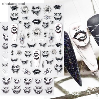 Shakangcool สติกเกอร์อะคริลิค ลายหัวกะโหลก 3D สําหรับตกแต่งเล็บ DIY SGL