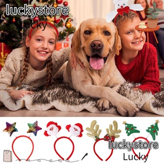 Lucky ที่คาดผมพลาสติก ลายซานตาคลอส กวาง คริสต์มาส น่ารัก สําหรับตกแต่งต้นคริสต์มาส