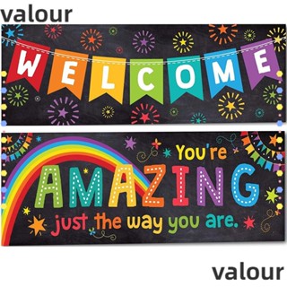 โปสเตอร์แบนเนอร์ VALOUR Welcome สําหรับตกแต่งประตู