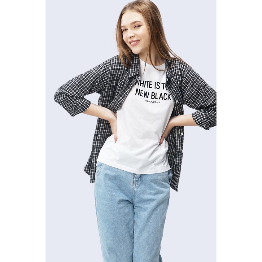 KEMEJA Logo Jeans - เสื้อเชิ้ตผู้หญิง Meyra 24899L5GB