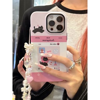 เคสมือถือ แบบนิ่ม ลายการ์ตูนแมวน่ารัก กันกระแทก สําหรับ Apple 14 11 13 12 PRO MAX 14 PRO MAX Iphone 13 12 11 ความรู้สึกระดับไฮเอนด์