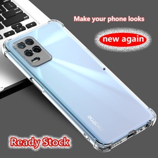 เคสโทรศัพท์มือถือยางนิ่ม แบบใส กันกระแทก 4 มุม สําหรับ Realme 8 4G 8 Pro 5G 8s RMX3085 RMX3081 RMX3241 RMX3381