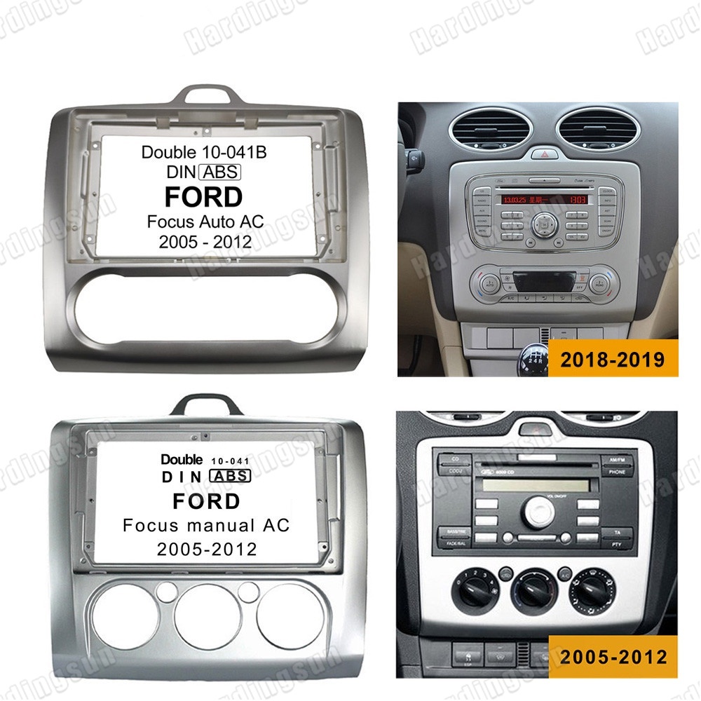 Fascia แผงเครื่องเล่น MP5 วิทยุ รถยนต์ สําหรับ 2005-2012 Ford Focus กรอบ 9 นิ้ว Android 2Din