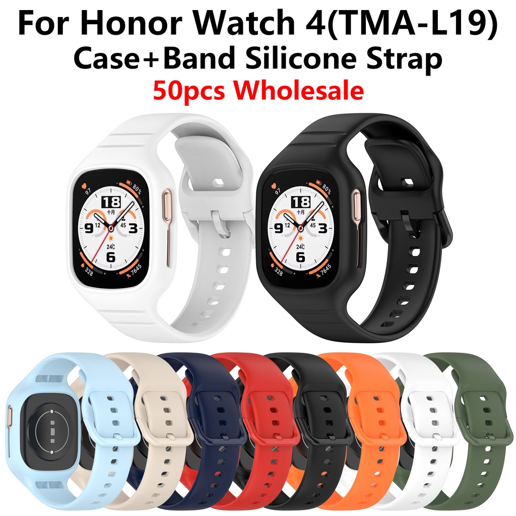 สายนาฬิกาข้อมือซิลิโคน แบบเปลี่ยน สําหรับ honor watch4 honor watch 4
