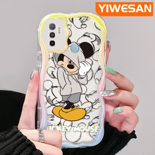 เคสโทรศัพท์มือถือ ซิลิโคนใส กันกระแทก ลายการ์ตูนมิกกี้เมาส์ สีครีม สําหรับ OPPO A53 2020 4G A53s 4G A32 A33 2020 A11s