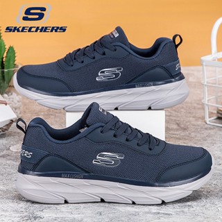 Skechers_ MAX CUSHION รองเท้าผ้าใบลําลอง พื้นหนา ใส่สบาย เหมาะกับการวิ่ง เล่นกีฬา แฟชั่นสําหรับผู้ชาย และผู้หญิง