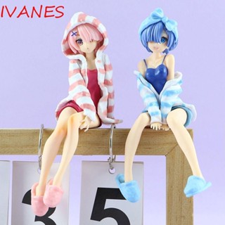 Ivanes โมเดลฟิกเกอร์ PVC อนิเมะ Rem Rem Ram Rem Ram หลากสี ของขวัญ สําหรับเด็กผู้หญิง