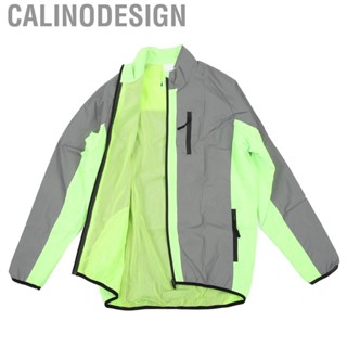 Calinodesign Reflective Jacket Rainproof Windproof Breathable Cycling  with Pockets for Bike Riding Durble