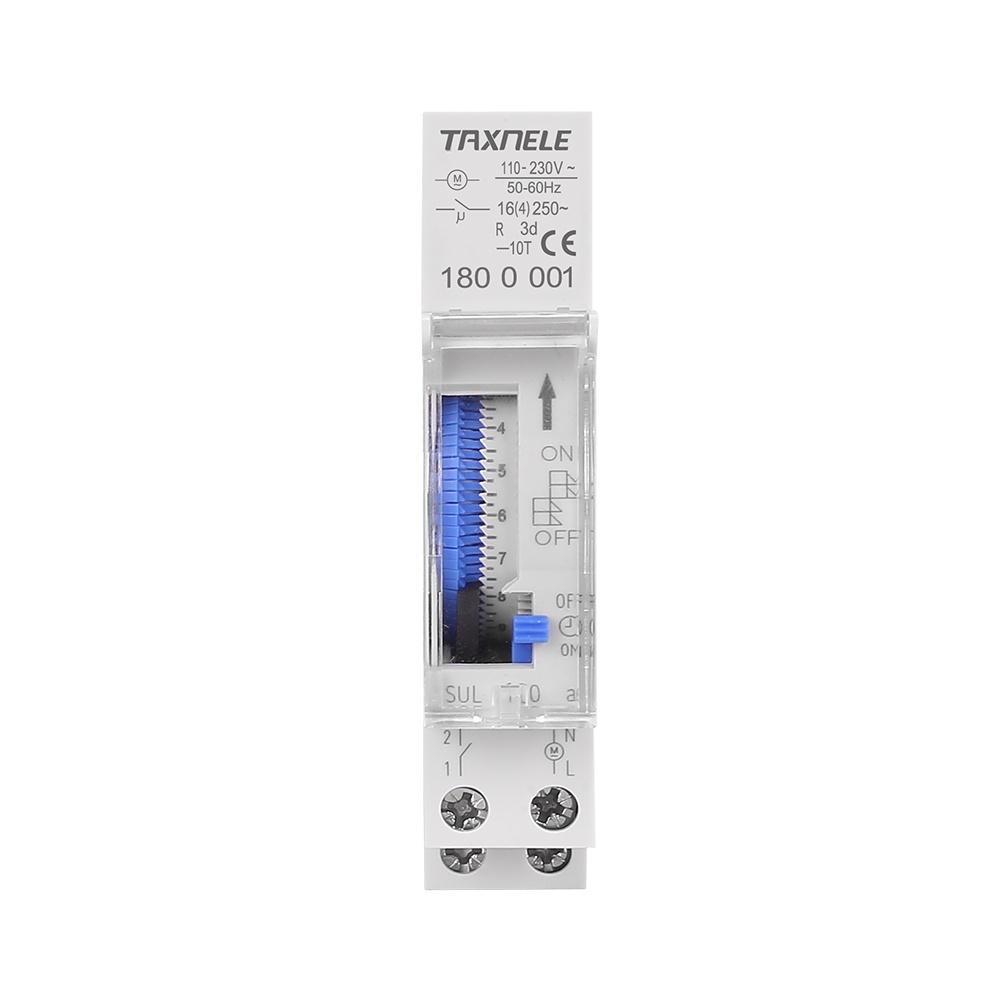 Taxnele AC 110V AC 220V 16A SUL180a Timer Switch 24 ชั่วโมงรีเลย์ 35 มม.ราง Din Mechanical Time Switch - รูปที่ 6
