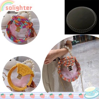 Solighter แผ่นบอร์ดอะคริลิคใส ทรงกลม 10 12 15 18 20 ซม. สําหรับถักโครเชต์ DIY