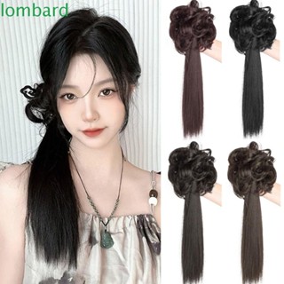 Lombard กิ๊บติดผมหางม้าสังเคราะห์ หางม้า หางม้า หางม้า สีน้ําตาล สไตล์จีน มองไม่เห็น สําหรับผู้หญิง