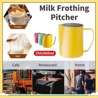 【COD 】350ml/600ml เหยือกเทฟองนม สแตนเลส เคลือบสี Colorful Milk Pitcher for milk steaming