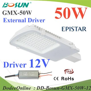 Bosun-GMX-50W-12V 50W LED โคมไฟถนน แบบอลูมิเนียมโปรไฟล์ แสงสีขาว 6500K DD