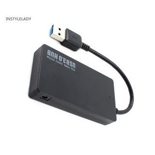 Instylelady 4 พอร์ต ความเร็ว USB 30 หลายฮับ ตัวแยกสายขยาย อะแดปเตอร์ สําหรับพีซี แล็ปท็อป