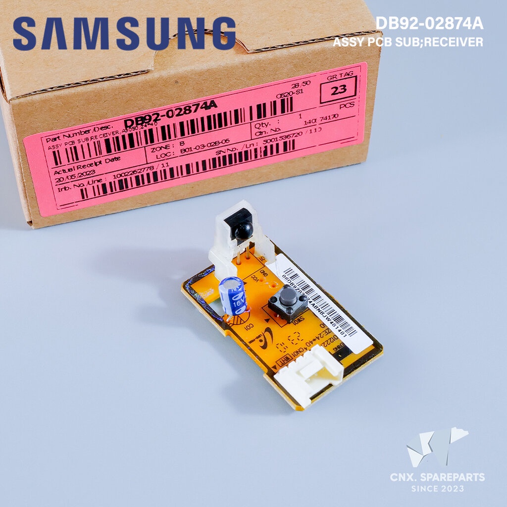 DB92-02874A แผงรับสัญญาณรีโมทแอร์ Samsung ตัวรับสัญญาณแอร์ซัมซุง อะไหล่แอร์ ของแท้ศูนย์