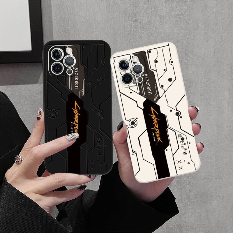 พร้อมส่ง เคสโทรศัพท์มือถือ ขอบตรง ลาย Cyberpunk สําหรับ OPPO A15 A54 A5S A57 A3S A76 A96 A16 A95 A55 A7 A5 A9 A31 A53 A33 2020 A12 A1K A77 A54S A77S Reno 7 9 8
