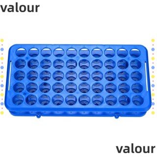 Valour ที่วางหลอดทดลอง พลาสติก 50 หลุม 50 หลุม ถอดออกได้ สีฟ้า สําหรับห้องปฏิบัติการ