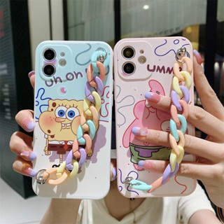 เคสโทรศัพท์มือถือแบบนิ่ม กันกระแทก ลายสพันจ์บ็อบ พร้อมสายคล้องมือ สําหรับ vivo y52s y70s SquarePants y55 y53 y51 y67 y31s y30